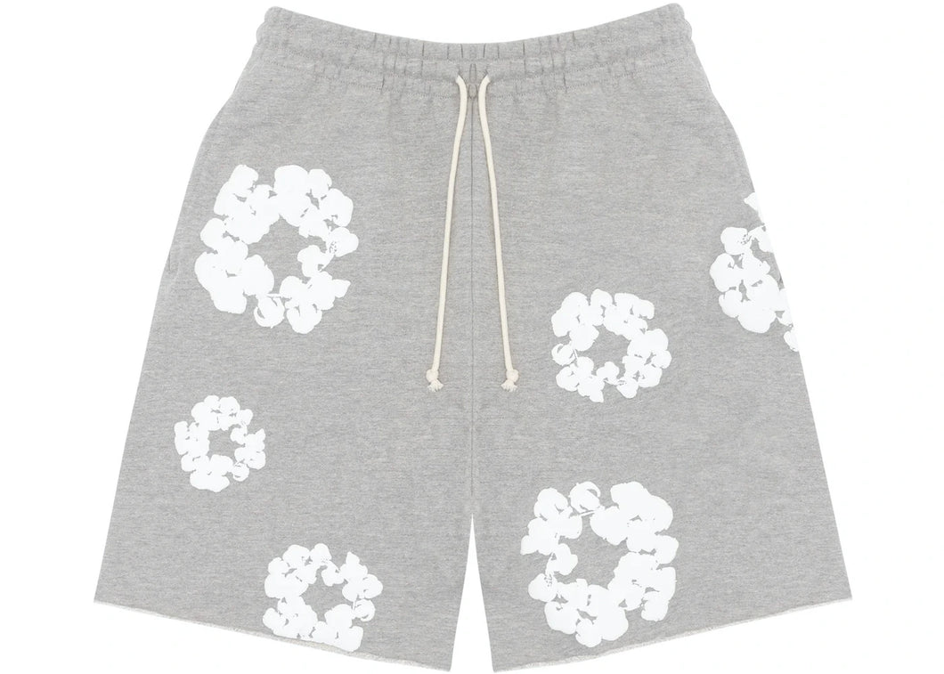 Denim Tears Grey 'Cotton Wreath' Shorts