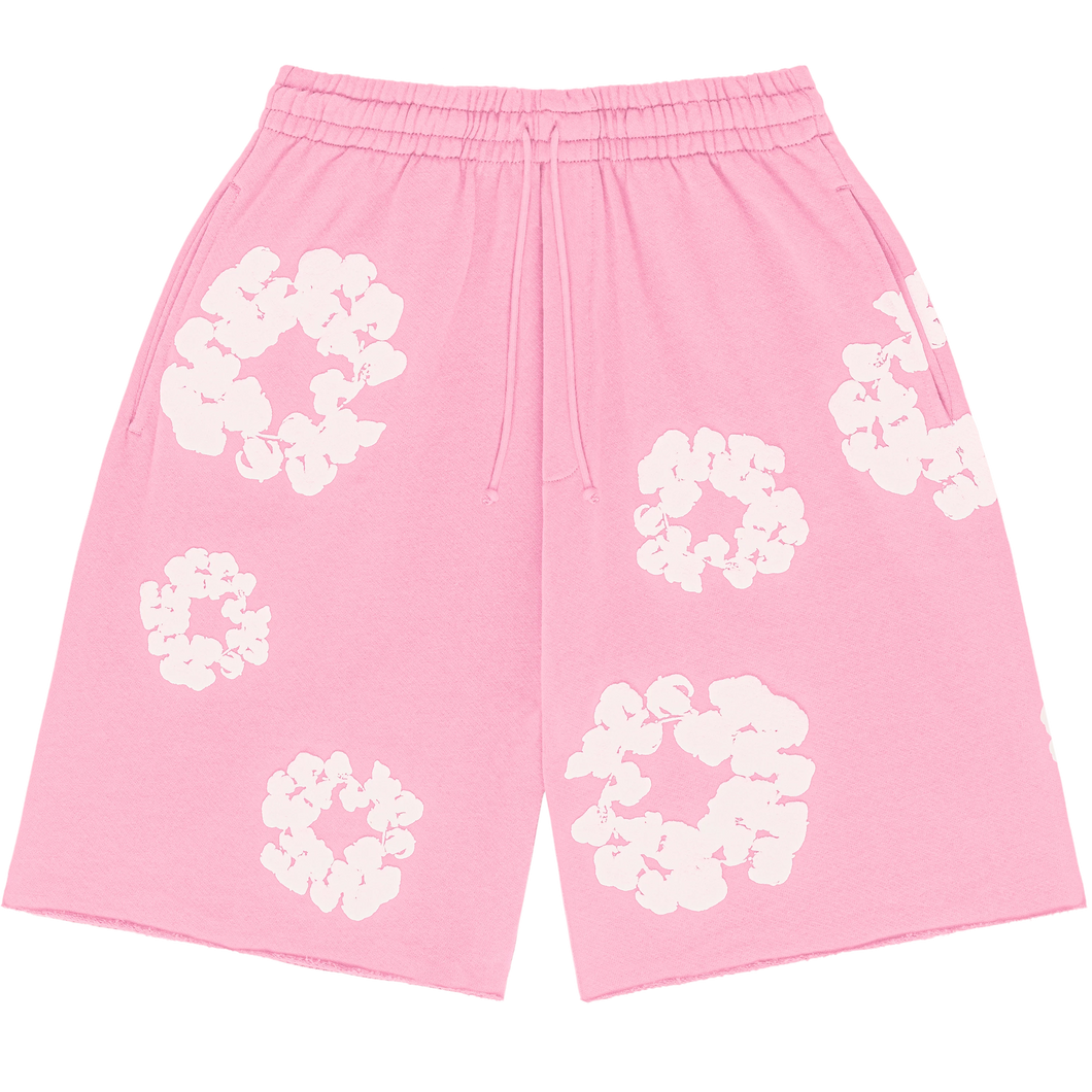 Denim Tears Pink 'Cotton Wreath' Shorts