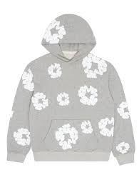 Denim Tears Grey 'Cotton Wreath' Hoodie