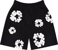 Denim Tears Black 'Cotton Wreath' Shorts