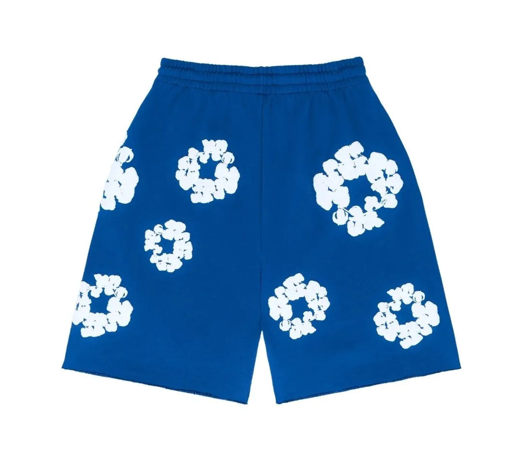 Denim Tears Blue 'Cotton Wreath' Shorts