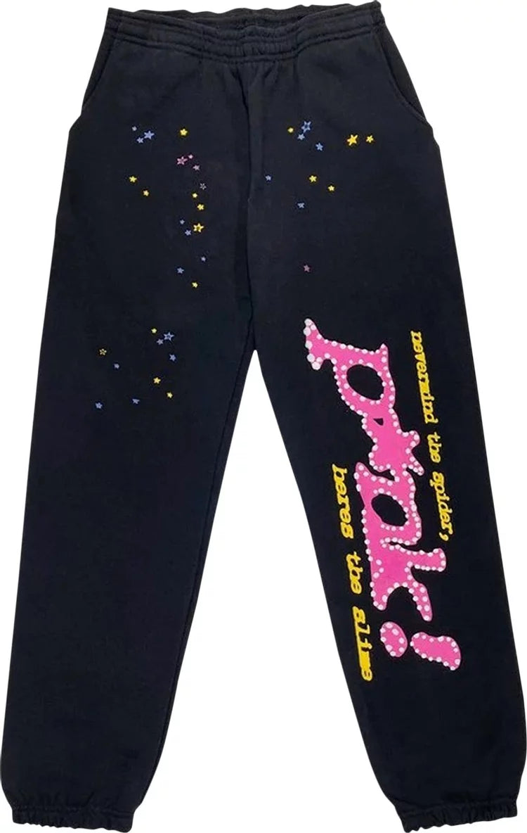 Sp5der Black 'P*nk' Sweatpants