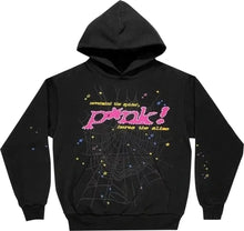 Load image into Gallery viewer, Sp5der Black &#39;P*nk&#39; Hoodie
