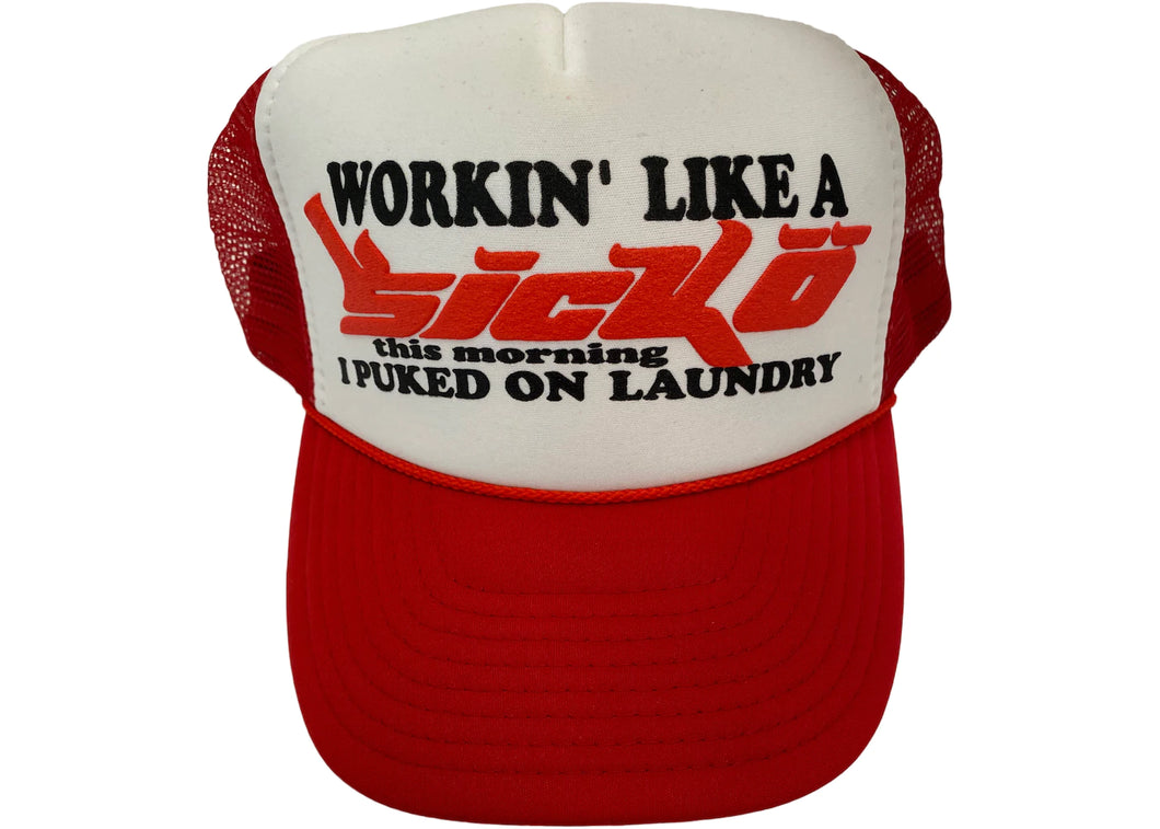 Sicko Laundry Trucker Hat 'Red'