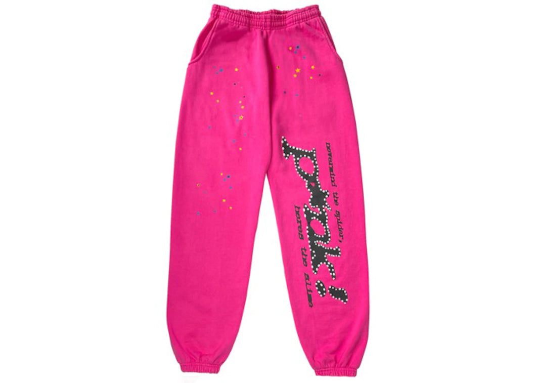 Sp5der Pink 'P*nk' Sweatpants