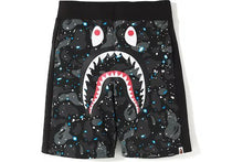 Load image into Gallery viewer, BAPE Black &#39;Space Camo Shark&#39; Shorts
