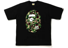 Load image into Gallery viewer, BAPE Black &#39;ABC Camouflage Big Ape Head&#39; T-Shirt
