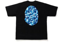 Load image into Gallery viewer, BAPE Black/Blue &#39;ABC Camouflage Big Ape Head&#39; T-Shirt
