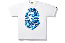 Load image into Gallery viewer, BAPE Blue/White &#39;ABC Camouflage Big Ape Head&#39; T-Shirt
