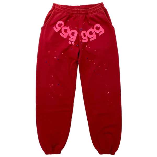 Sp5der Red 'Angel Number' Sweatpants